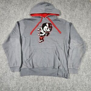 Ohio State Buckeyes Hoodie Mens Large Gray Red Brutus Buckeye Varsity Apparel